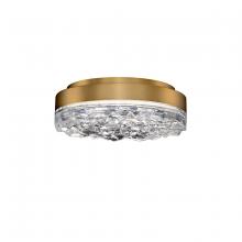  BFM96412-AB - Bramble 12in 120/277V LED Flush Mount in Aged Brass with Radiance Crystal Dust